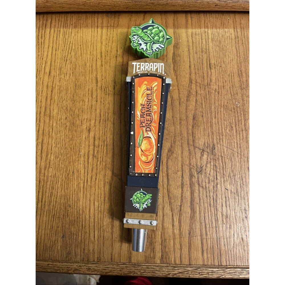 Terrapin Beer Co Wood Beer Tap Handle- 12.5” "Peach Dreamsicle"d p  By I